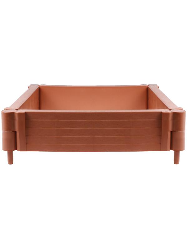 Грядка пластиковая, 55 × 55 × 13 см, терракотовая, «Плюс»