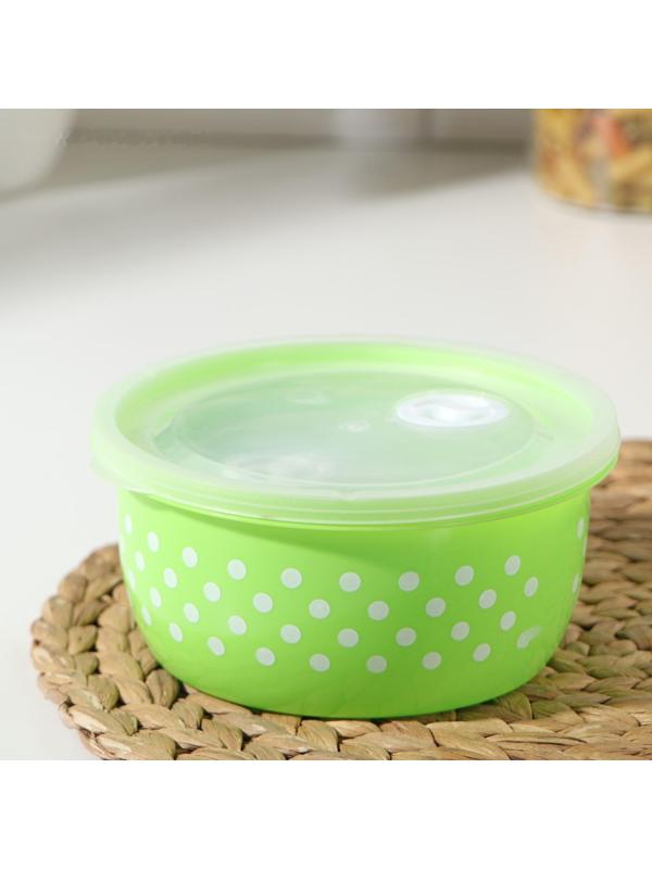 Набор ланч-боксов пластиковых «Горошек», 3 шт: 300 мл, 600 мл, 900 мл, цвет МИКС