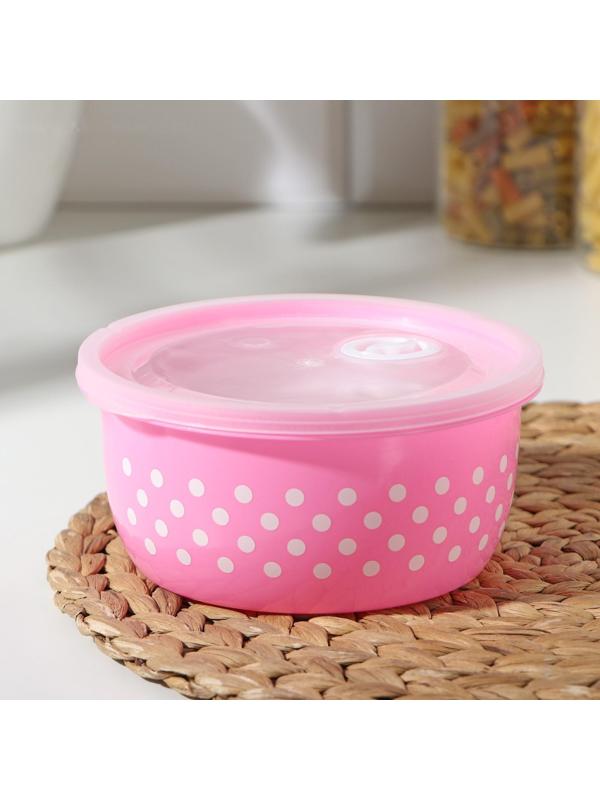 Набор ланч-боксов пластиковых «Горошек», 3 шт: 300 мл, 600 мл, 900 мл, цвет МИКС