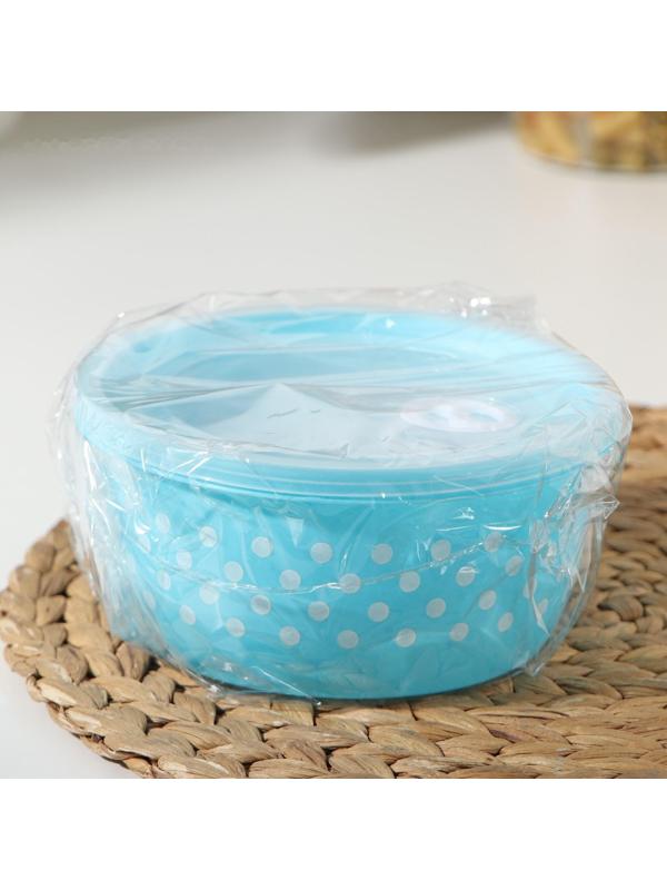 Набор ланч-боксов пластиковых «Горошек», 3 шт: 300 мл, 600 мл, 900 мл, цвет МИКС