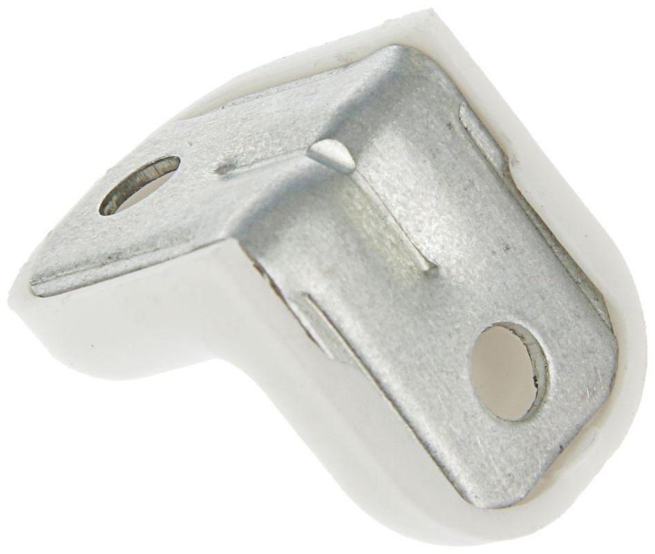 Уголок крепежный, с пластиковой крышкой, белый