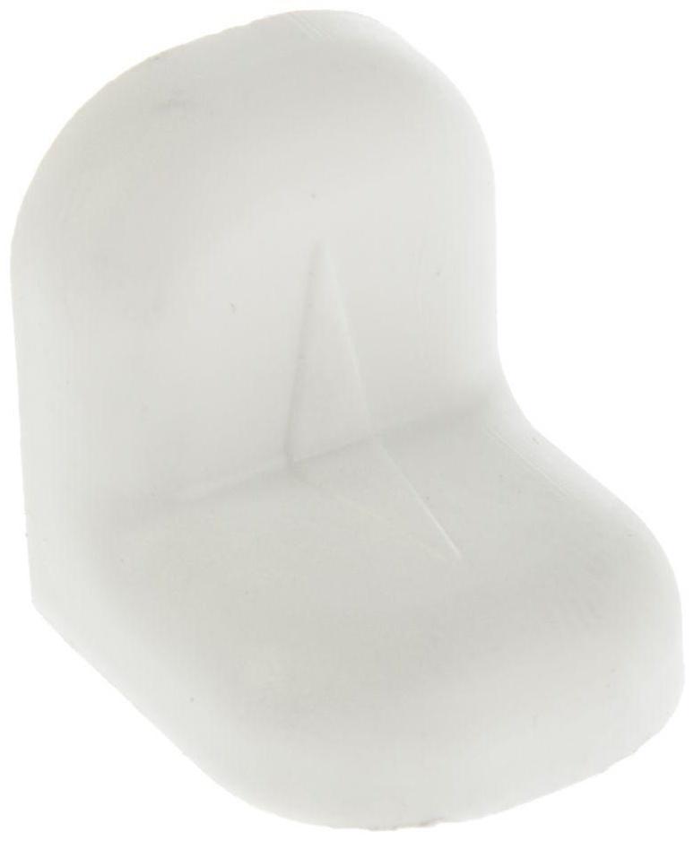 Уголок крепежный, с пластиковой крышкой, белый