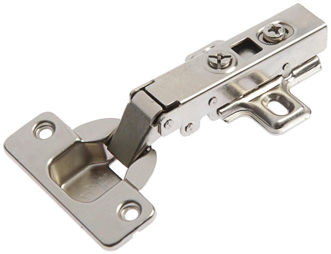 Петля мебельная накладная, Clip-on, с доводчиком