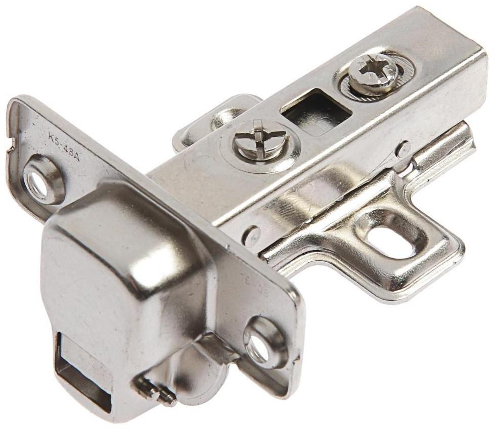 Петля мебельная накладная, Clip-on, с доводчиком