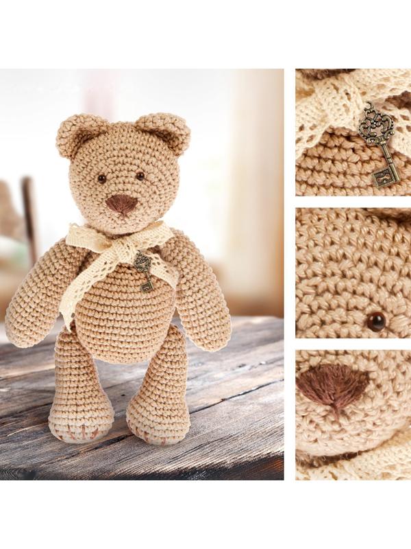 Мягкая игрушка «Мишка Тоффи», набор для вязания, 12 см × 4 см × 12,5 см