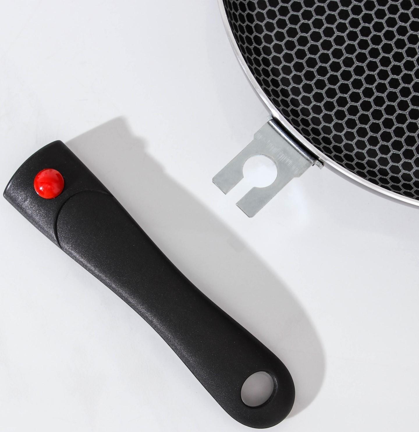 Сковорода Forever, d=24 см, съёмная ручка, антипригарное покрытие, цвет металлик