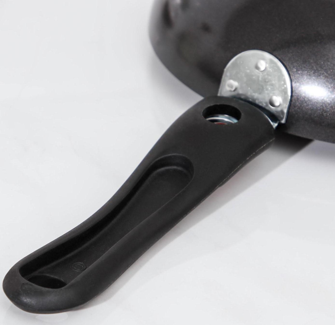 Сковорода Forever, d=20 см, съёмная ручка, стеклянная крышка, антипригарное покрытие, цвет чёрный