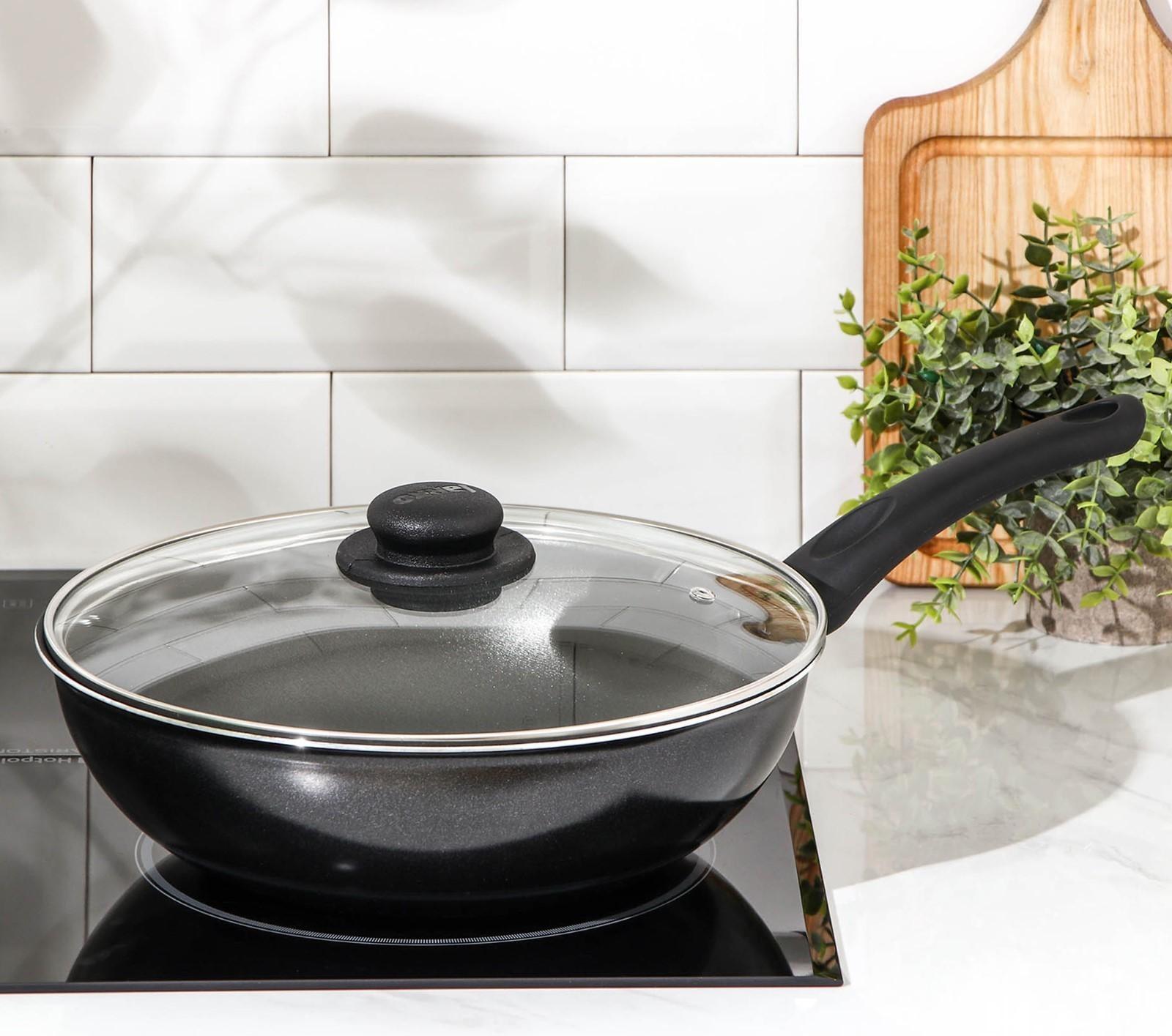 Сковорода-ВОК LITE, d=28 см, стеклянная крышка, антипригарное покрытие