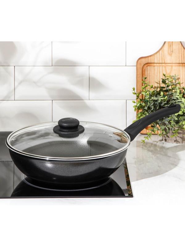 Сковорода-ВОК LITE, d=28 см, стеклянная крышка, антипригарное покрытие