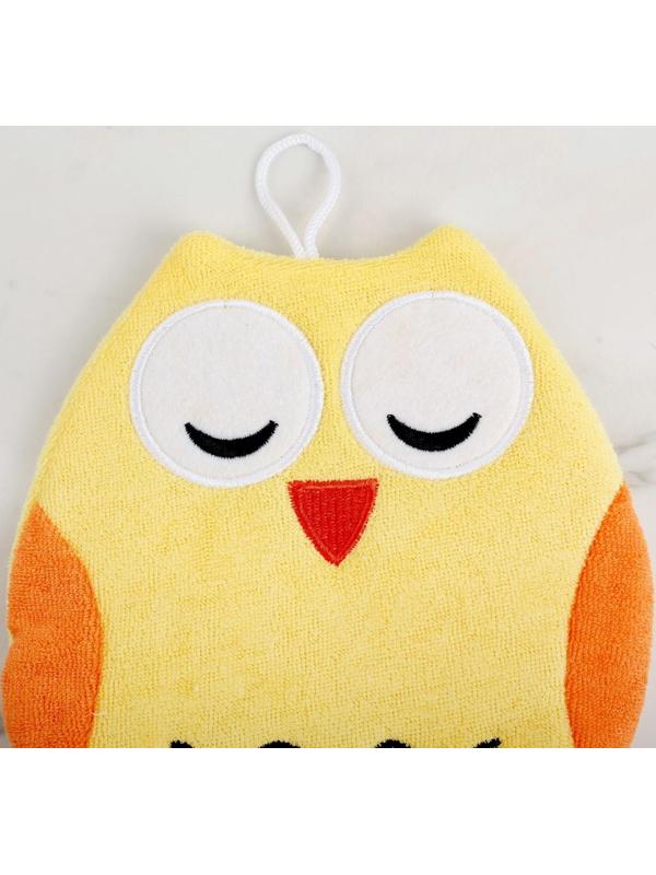 Мочалка-варежка детская для купания Доляна «Совушка», цвет МИКС