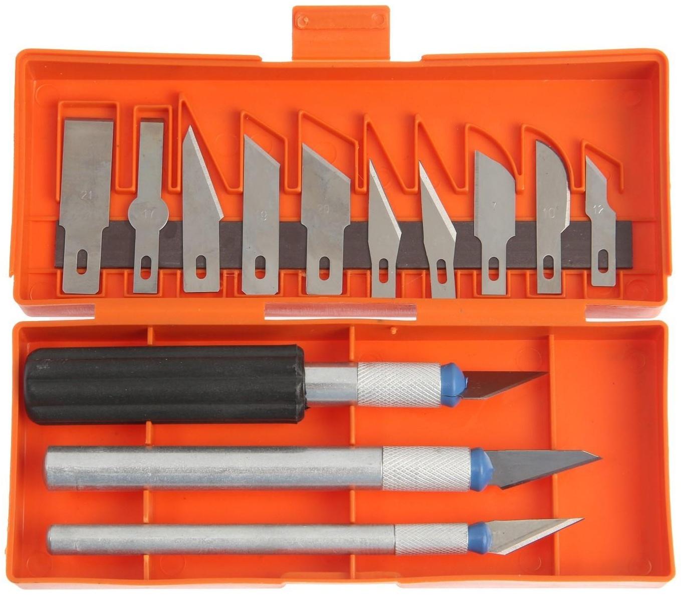 Набор ножей Hobbi, для резьбы по дереву, 13 лезвий