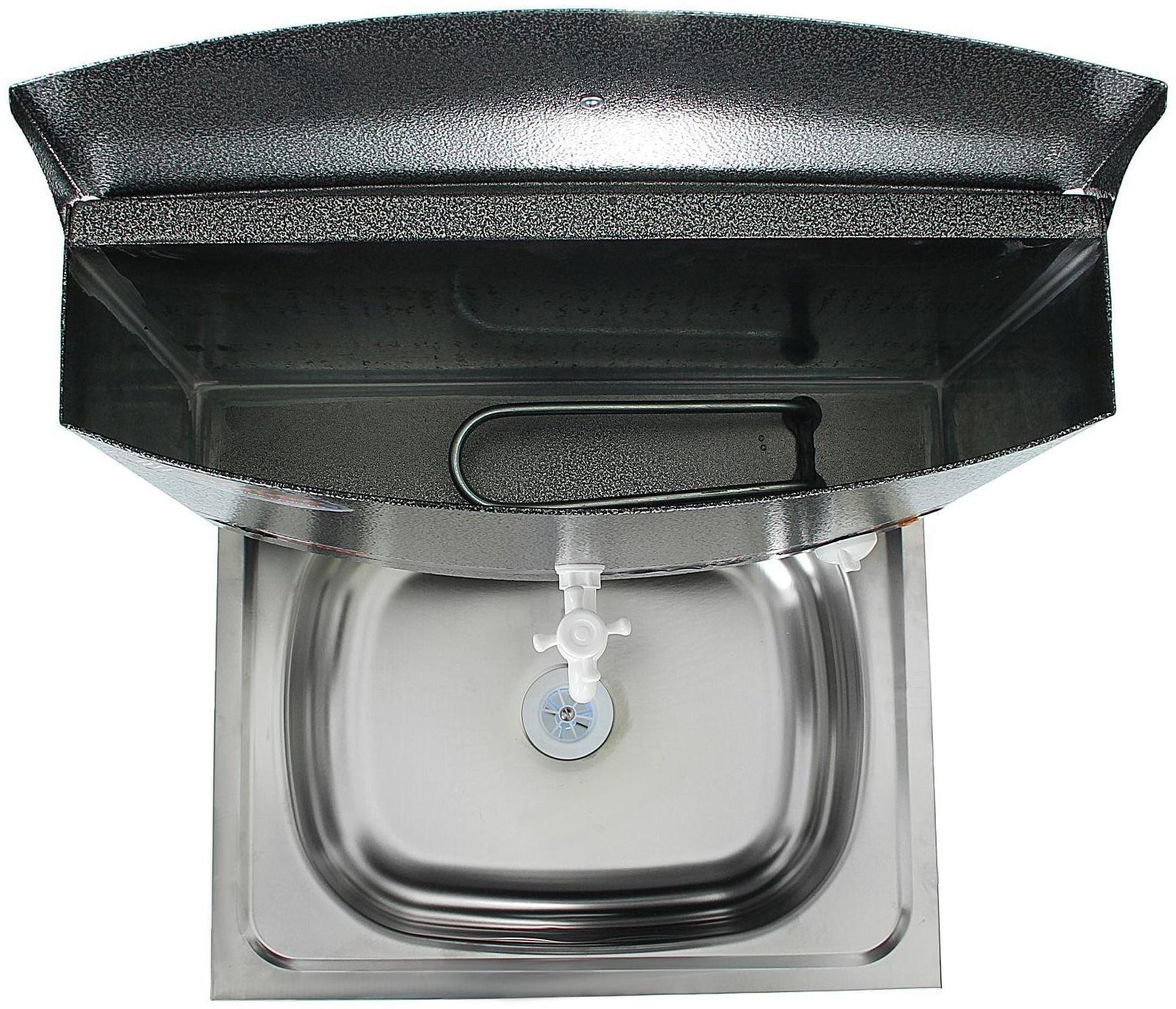 Умывальник TUNDRA, с ЭВН, нержавеющая мойка, 1250 Вт, 17 л, цвет серебро