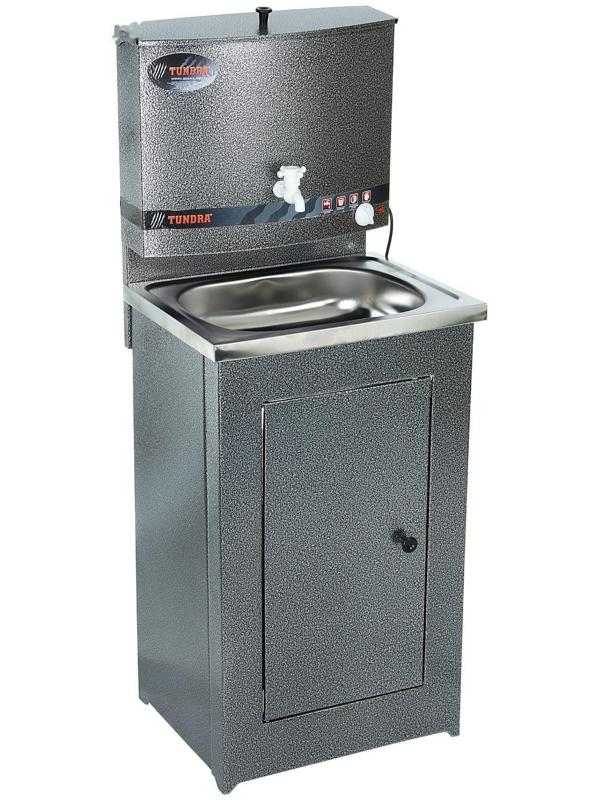 Умывальник TUNDRA, с ЭВН, нержавеющая мойка, 1250 Вт, 17 л, цвет серебро