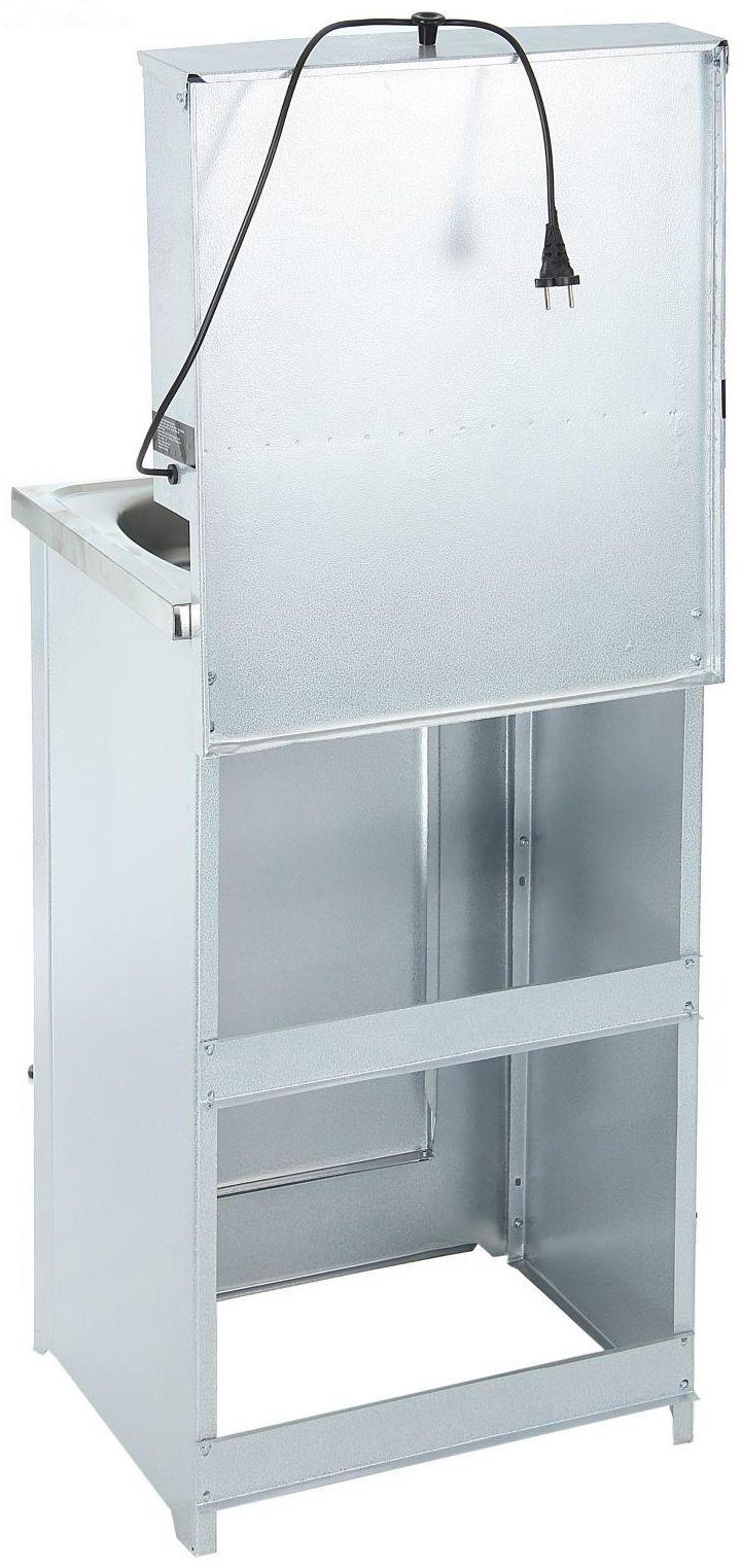 Умывальник TUNDRA, с ЭВН, нержавеющая мойка, 1250 Вт, 17 л, цвет белое золото