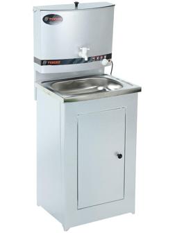 Умывальник TUNDRA, с ЭВН, нержавеющая мойка, 1250 Вт, 17 л, цвет белое золото