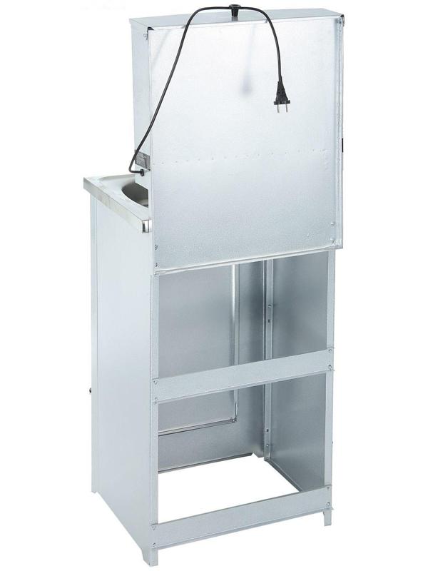 Умывальник TUNDRA, с ЭВН, нержавеющая мойка, 1250 Вт, 17 л, цвет белое золото