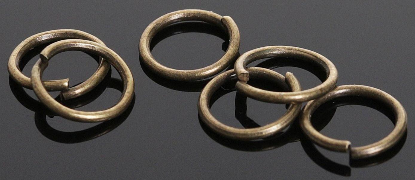 Кольцо соединительное 0,6*5мм (набор 50 гр, ±950 шт) СМ-973, цвет бронзы