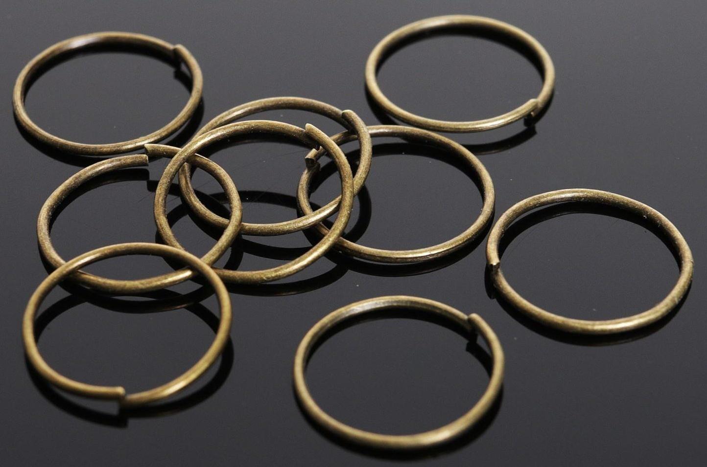 Кольцо соединительное 0,7*12мм (набор 50 гр, ±440 шт) СМ-995, цвет бронзы