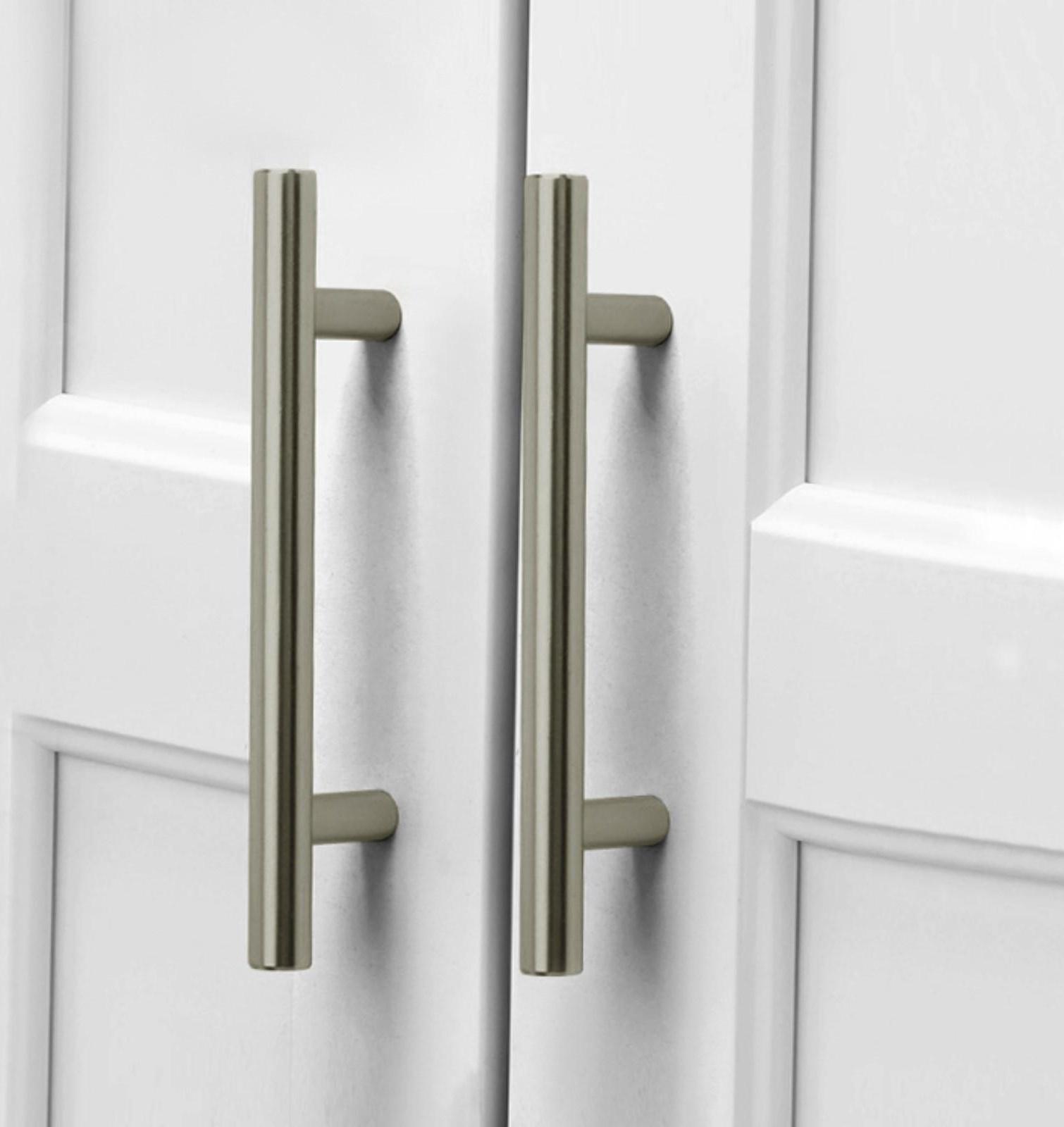 Ручка-рейлинг, d=10 мм, м/о 96 мм, цвет сатиновый никель