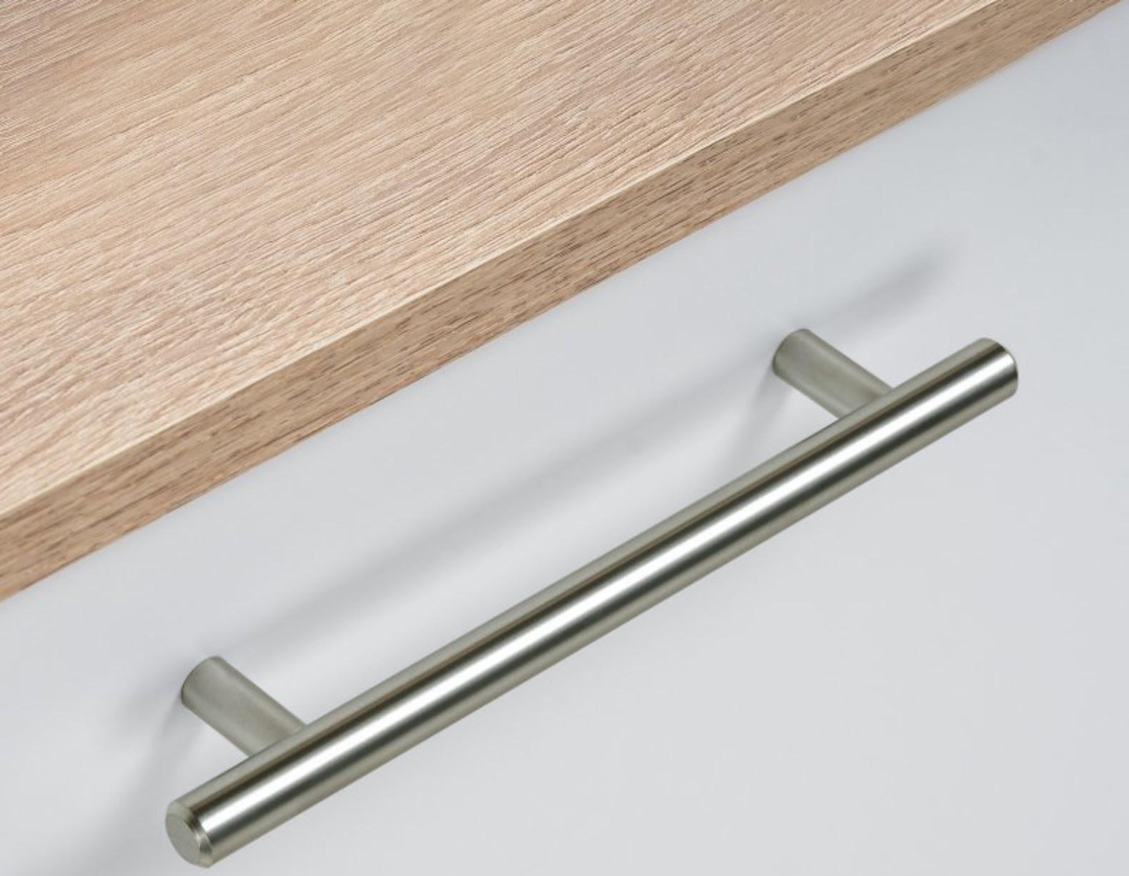 Ручка-рейлинг, d=10 мм, м/о 96 мм, цвет сатиновый никель