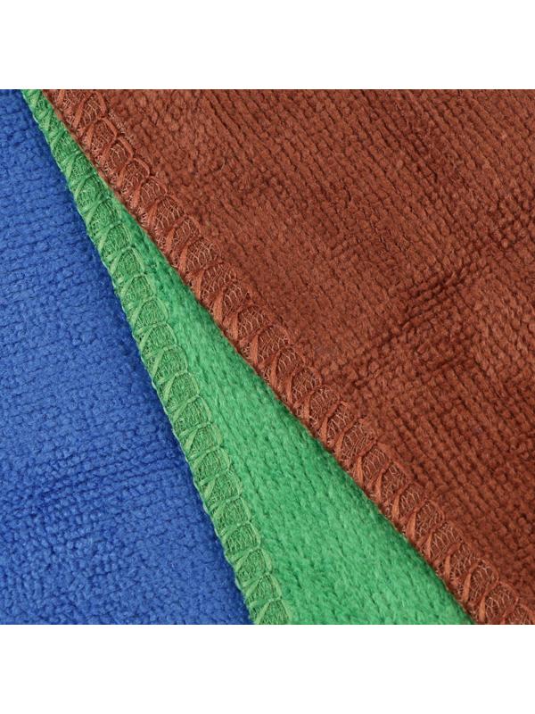 Тряпка для мытья авто, TORSO, микрофибра, 200 г/м², 20×30 см, набор 3 шт