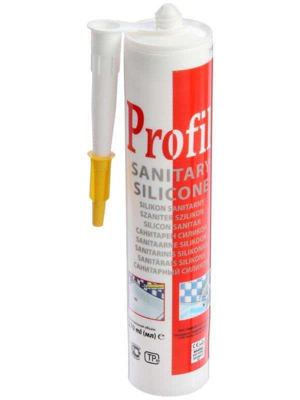 Герметик силиконовый Soudal Profil, санитарный, белый, 270 мл