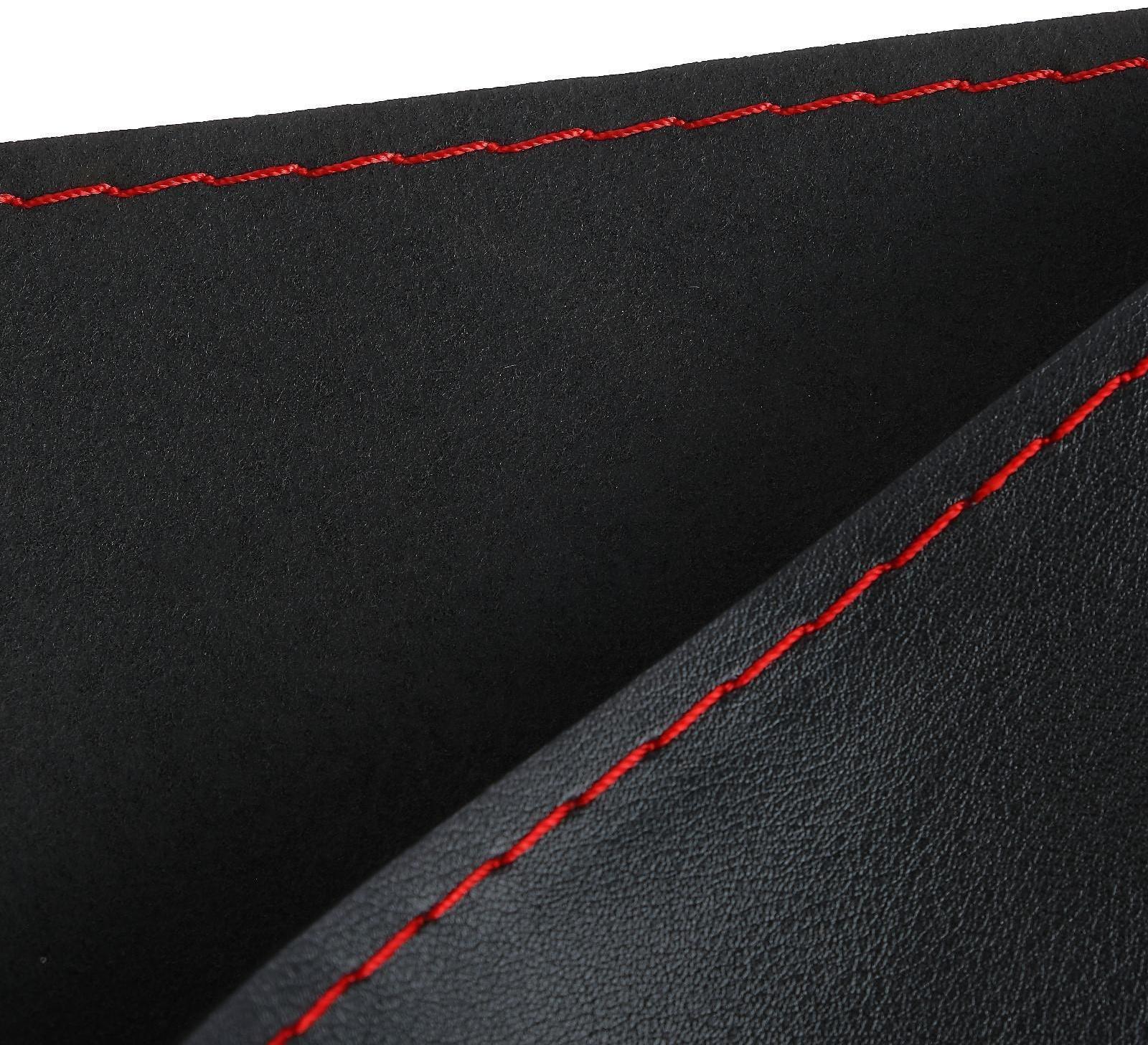 Сшивной чехол TORSO на руль 38 см, искусственная кожа, красный