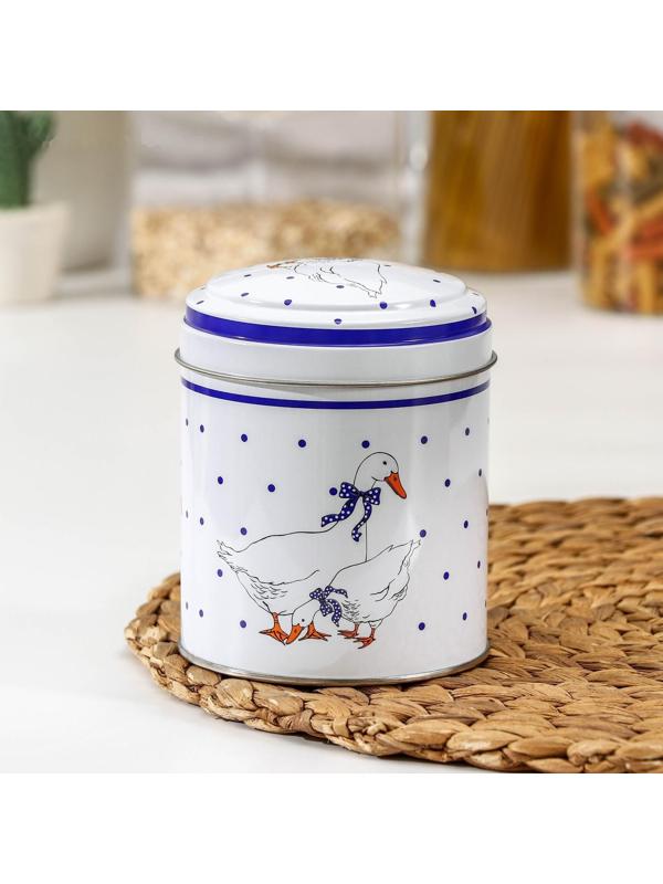 Банка для сыпучих продуктов «Гуси», 800 мл, круглая