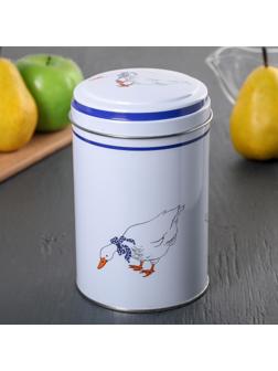 Банка для сыпучих продуктов «Гуси», 1,1 л, d=9,9 см, круглая