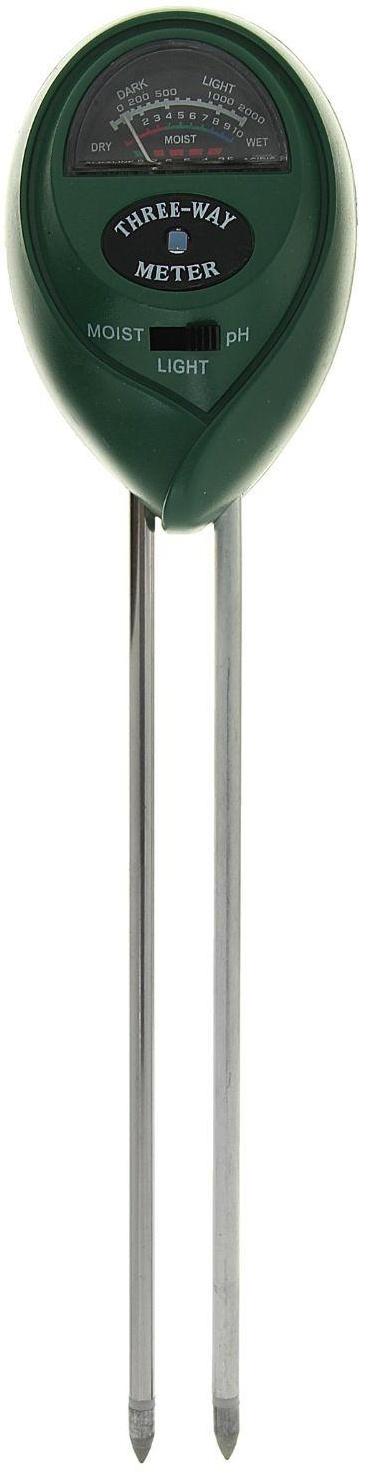 Прибор для измерения Luazon, влажность/pH/кислотность/освещенность почвы, зеленый