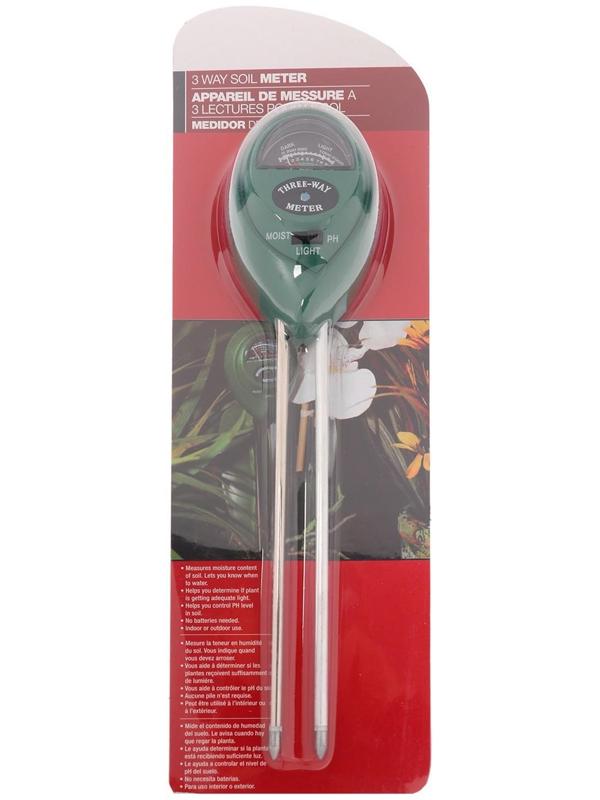 Прибор для измерения Luazon, влажность/pH/кислотность/освещенность почвы, зеленый