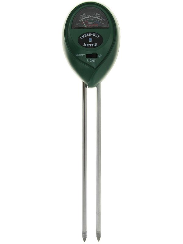 Прибор для измерения Luazon, влажность/pH/кислотность/освещенность почвы, зеленый