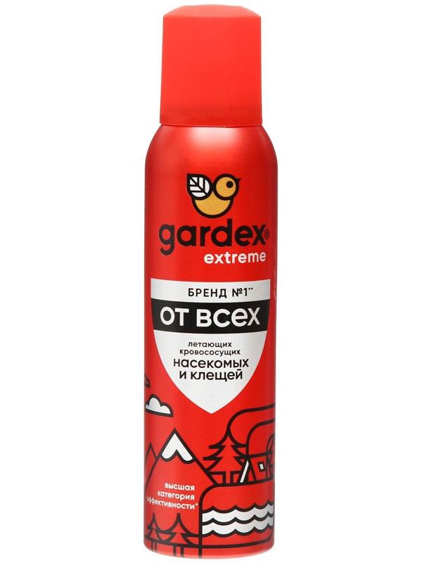 Аэрозоль от всех летающих кровососущих насекомых и клещей Gardex Extreme, 150 мл