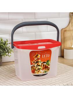 Емкость для шашлыка Leto, 6 л, цвет красный