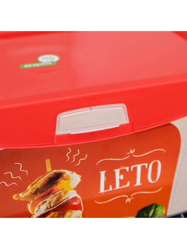 Емкость для шашлыка Leto, 6 л, цвет красный