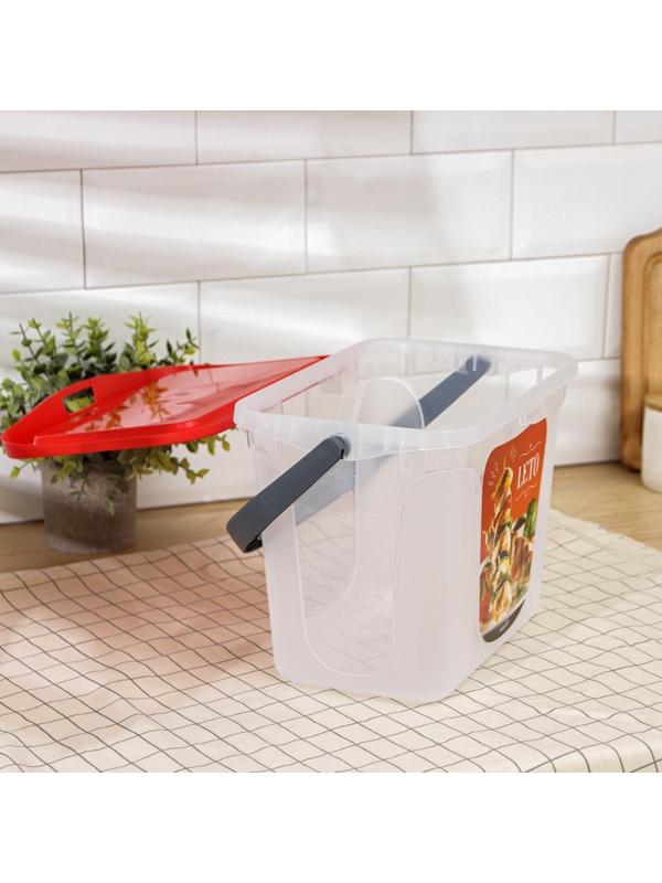 Емкость для шашлыка Leto, 6 л, цвет красный