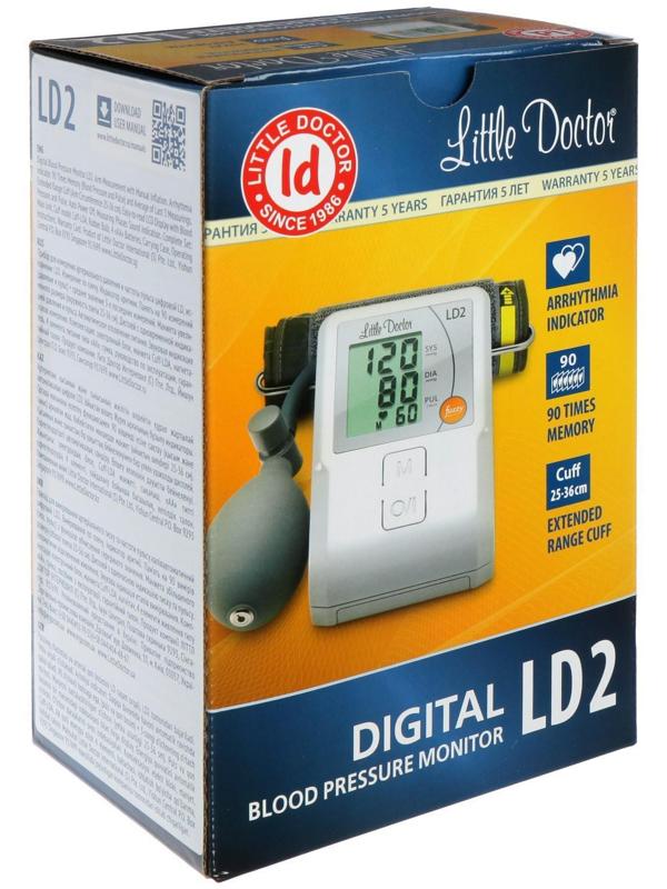 Тонометр Little Doctor LD-2, полуавтоматический, манжета 25-36 см, 4хАА