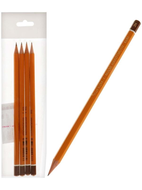 Набор карандашей чернографитных разной твердости 5 штук Koh-i-Noor 1500/5, НВ, B, H, 2H, 2B