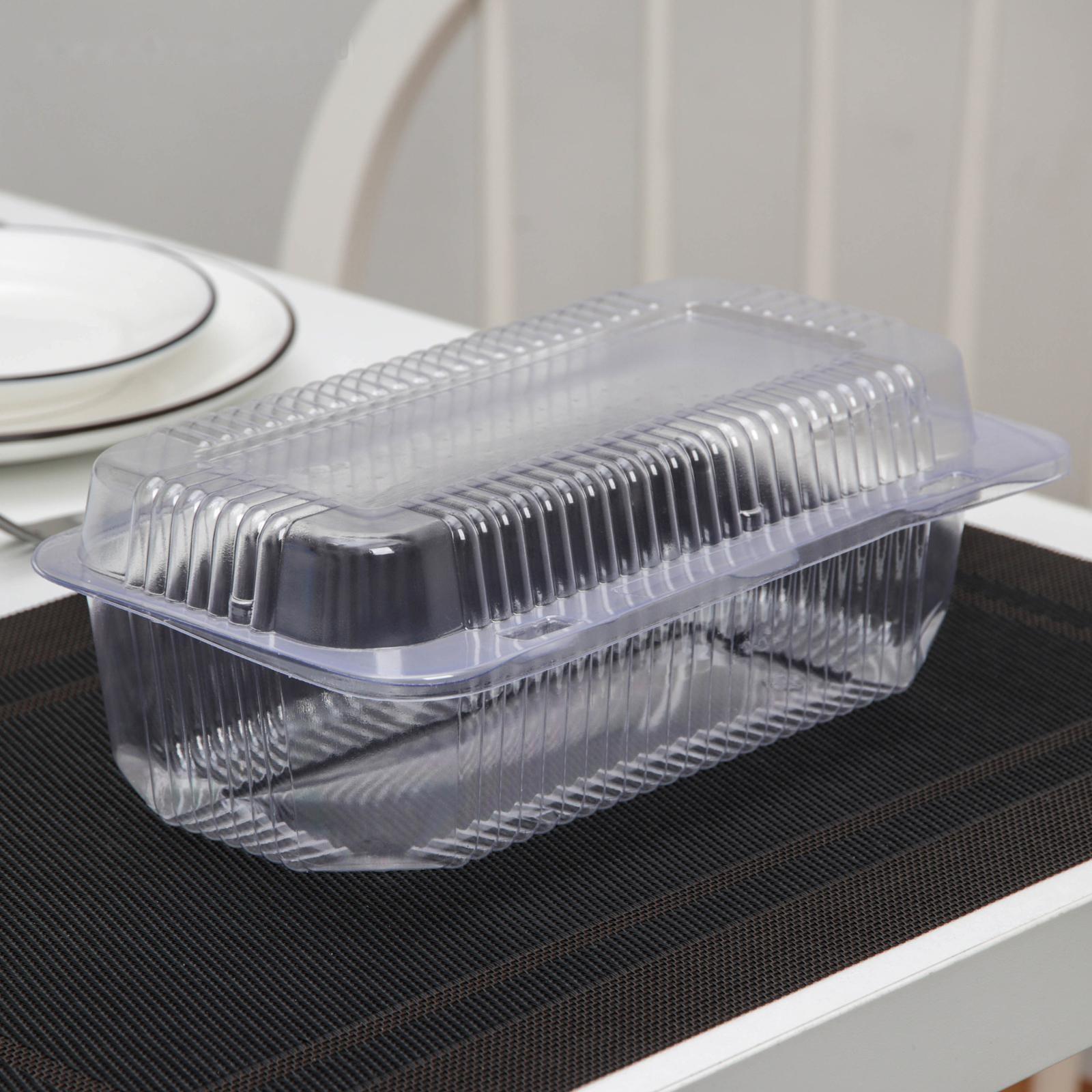 Контейнер одноразовый с неразьёмной крышкой, 1,77 л, 24×14×9 см, цвет прозрачный