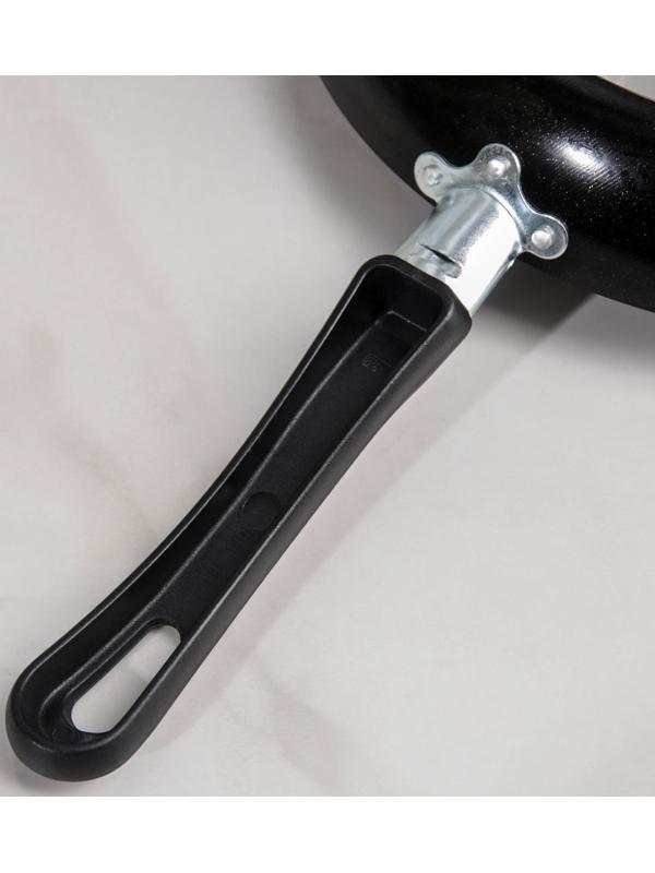 Сковорода Promo, d=26 см, стеклянная крышка, антипригарное покрытие, цвет чёрный