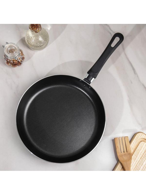 Сковорода Promo, d=26 см, стеклянная крышка, антипригарное покрытие, цвет чёрный