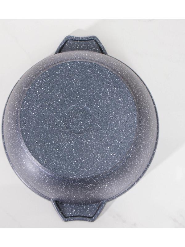 Кастрюля «Гранит», 3 л, стеклянная крышка, антипригарное покрытие, цвет чёрный