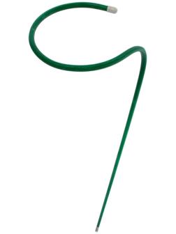 Кустодержатель для цветов, d = 20 см, h = 90 см, ножка d = 1 см, металл, зелёный