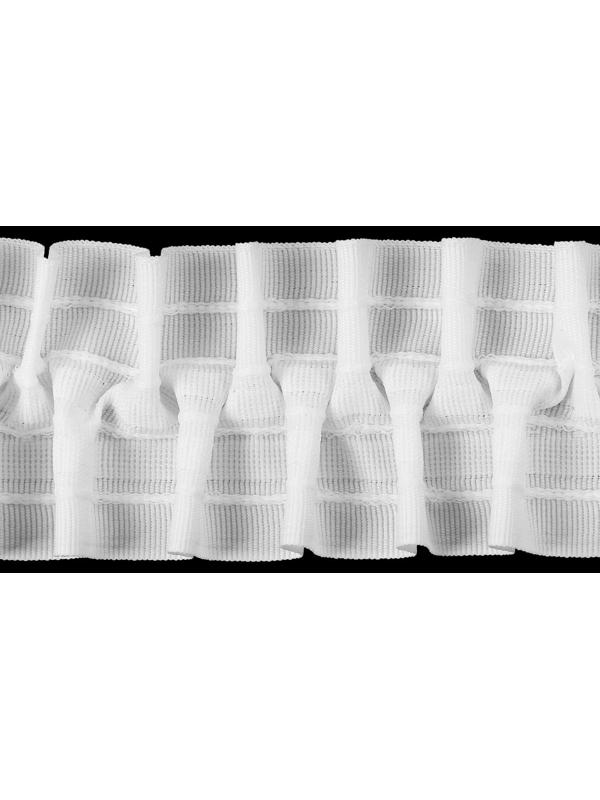 Шторная лента классическая, матовая, 6 см, 50 ± 1 м, цвет белый
