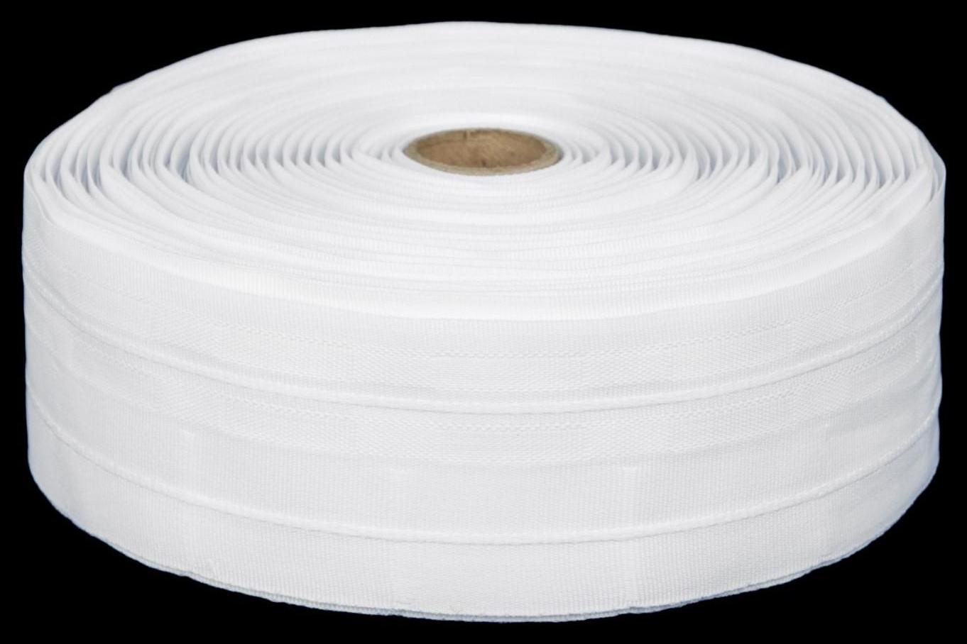 Шторная лента классическая, матовая, 6 см, 50 ± 1 м, цвет белый