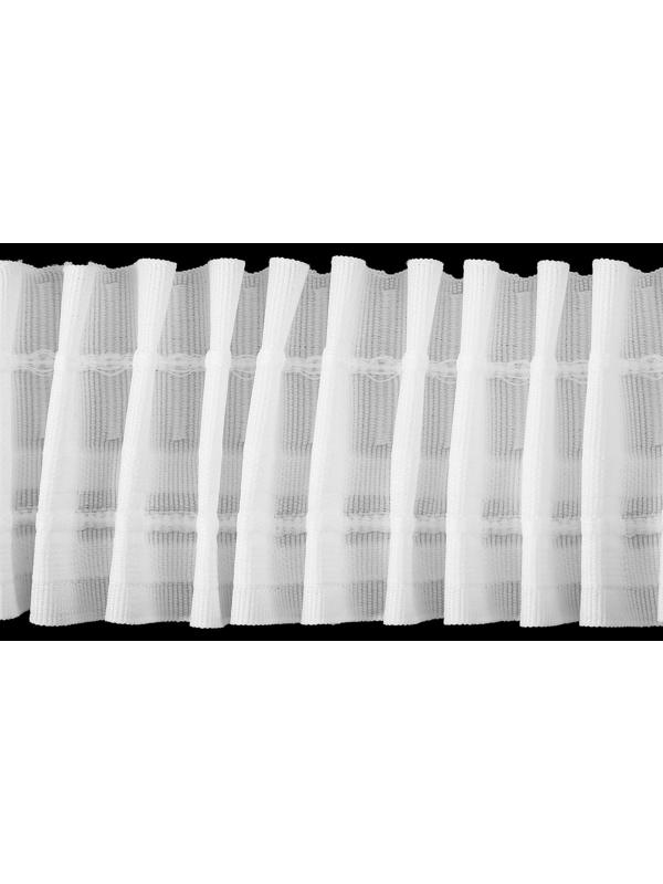 Шторная лента классическая, матовая, 6 см, 50 ± 1 м, цвет белый