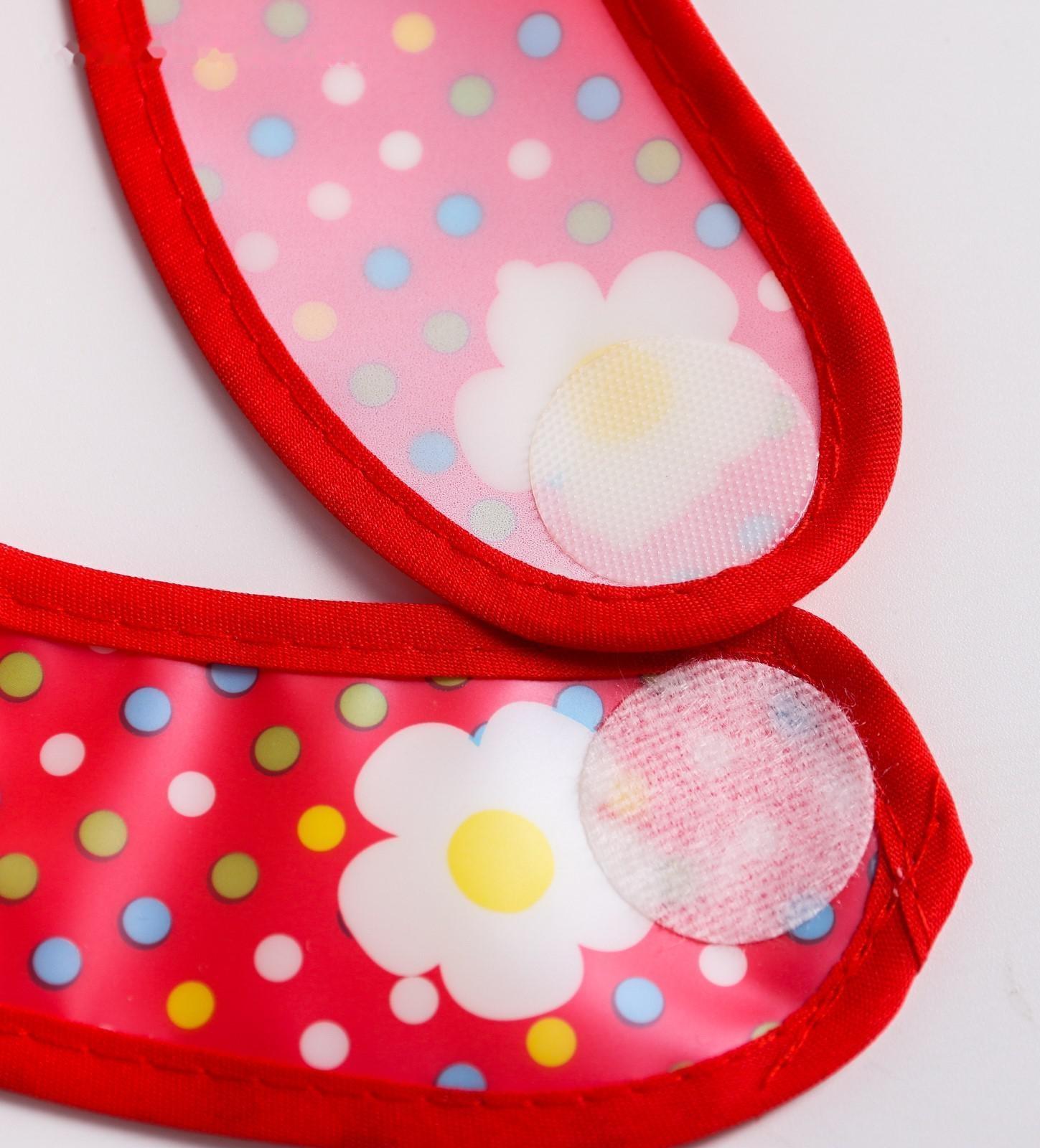 Нагрудник с карманом для девочки, непромокаемый, на липучке, цвета МИКС