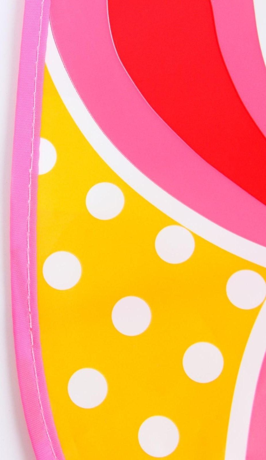 Нагрудник с карманом для девочки, непромокаемый, на липучке, цвета МИКС