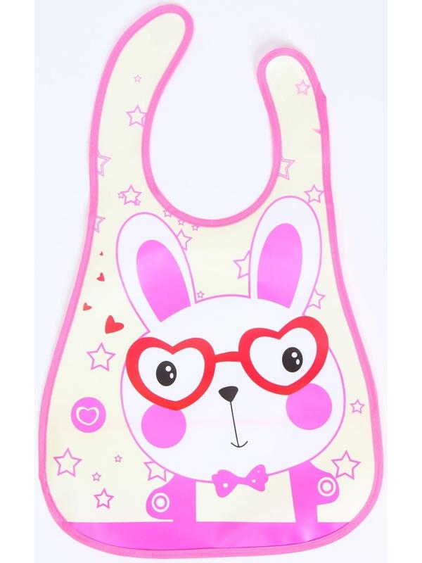 Нагрудник с карманом для девочки, непромокаемый, на липучке, цвета МИКС