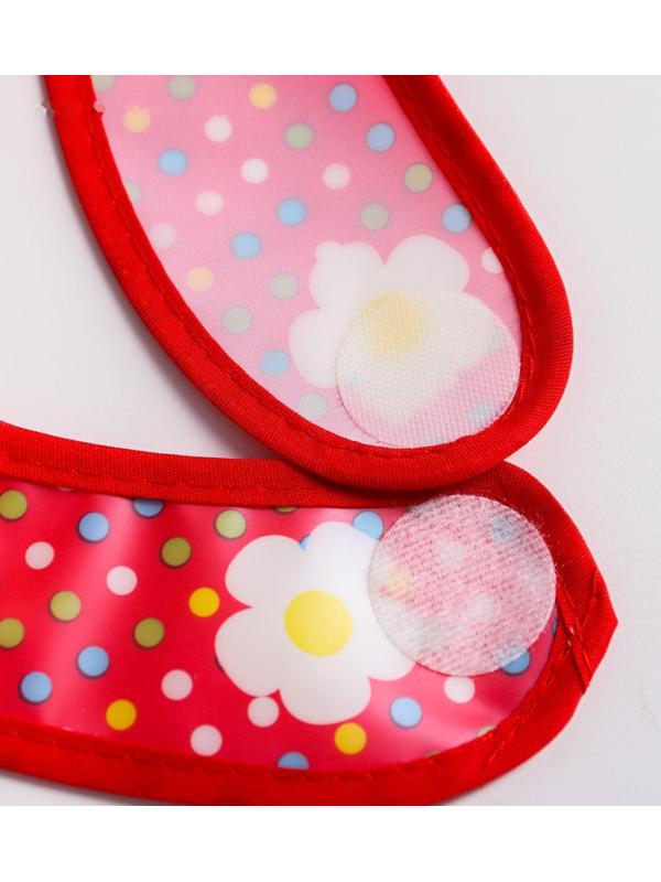 Нагрудник с карманом для девочки, непромокаемый, на липучке, цвета МИКС